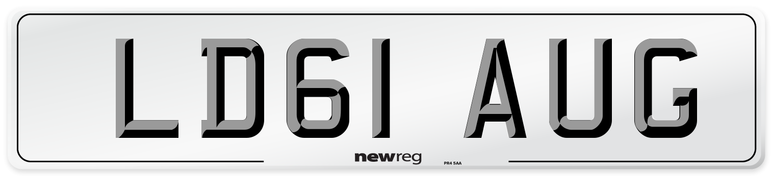 LD61 AUG Number Plate from New Reg